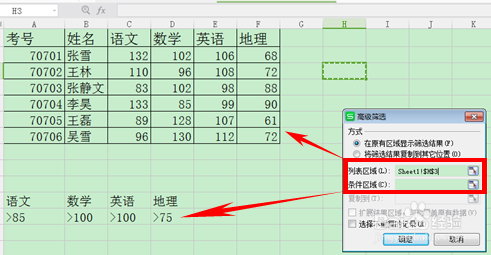 WPS运用筛选与高级筛选