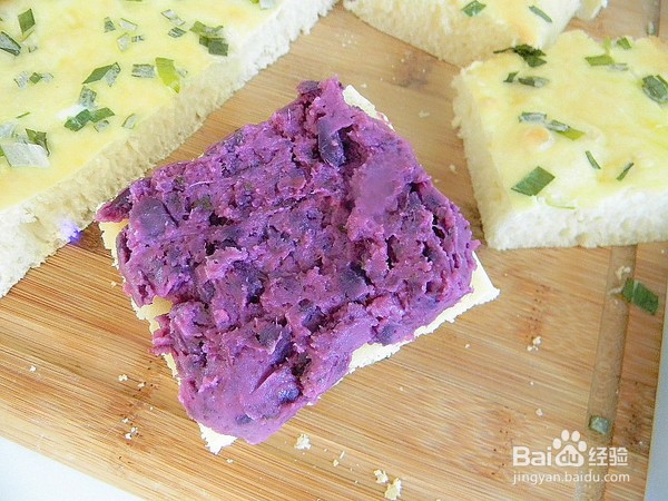 如何做紫薯面包块?