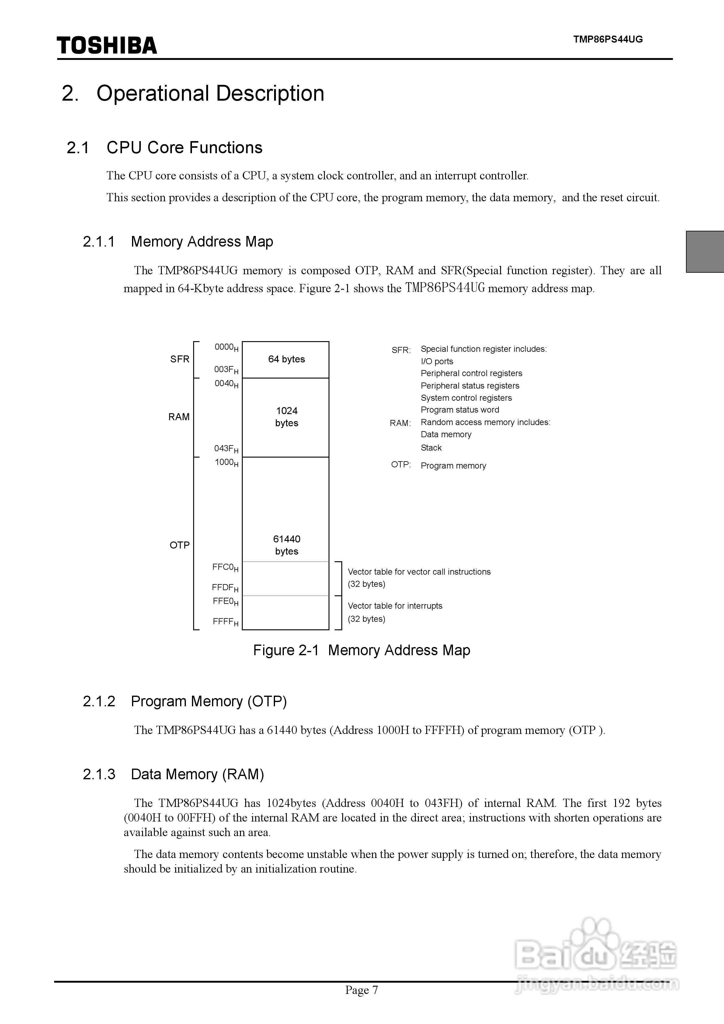 TOSHIBA TMP86PS44UG微处理器说明书:[2]