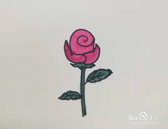 简笔画的玫瑰怎么画