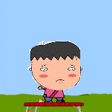 在美图秀秀软件中如何设置玩蹦床的动画效果?