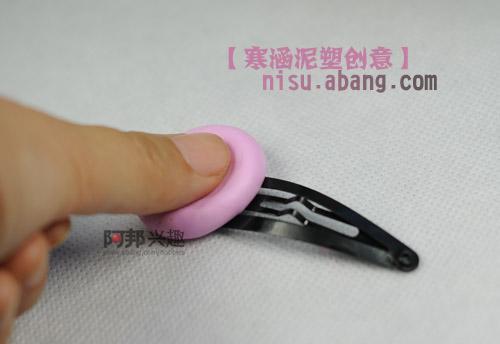 怎样用软陶制作扣子装饰卡子？