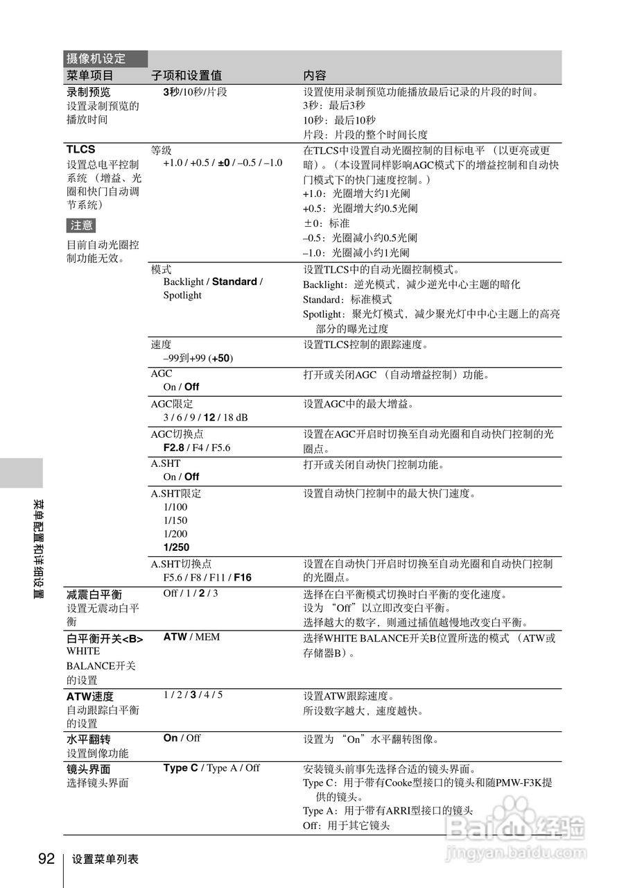 索尼SONY PMW-F3K(C)数码摄像机使用说明书:[10]
