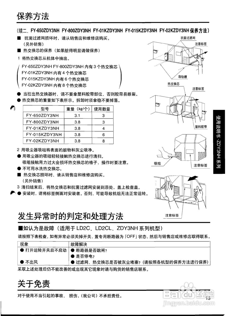 松下FY-800ZDY3NH全热交换器说明书:[2]