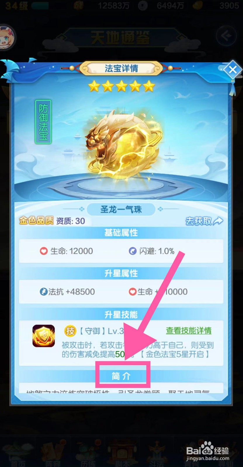 道友请留步怎么查看圣龙一气珠的简介