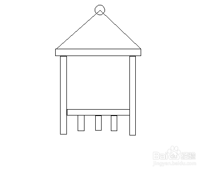 简笔画-凉亭的简笔画如何画