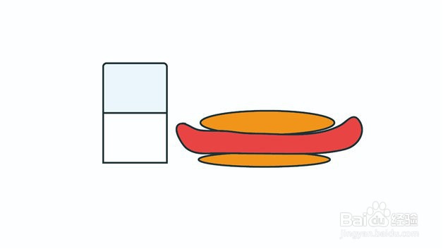 卡通营养早饭简笔画