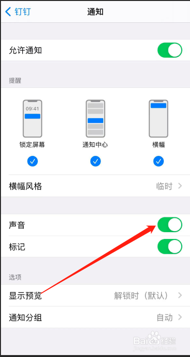 苹果12中关闭钉钉通知声音的方法