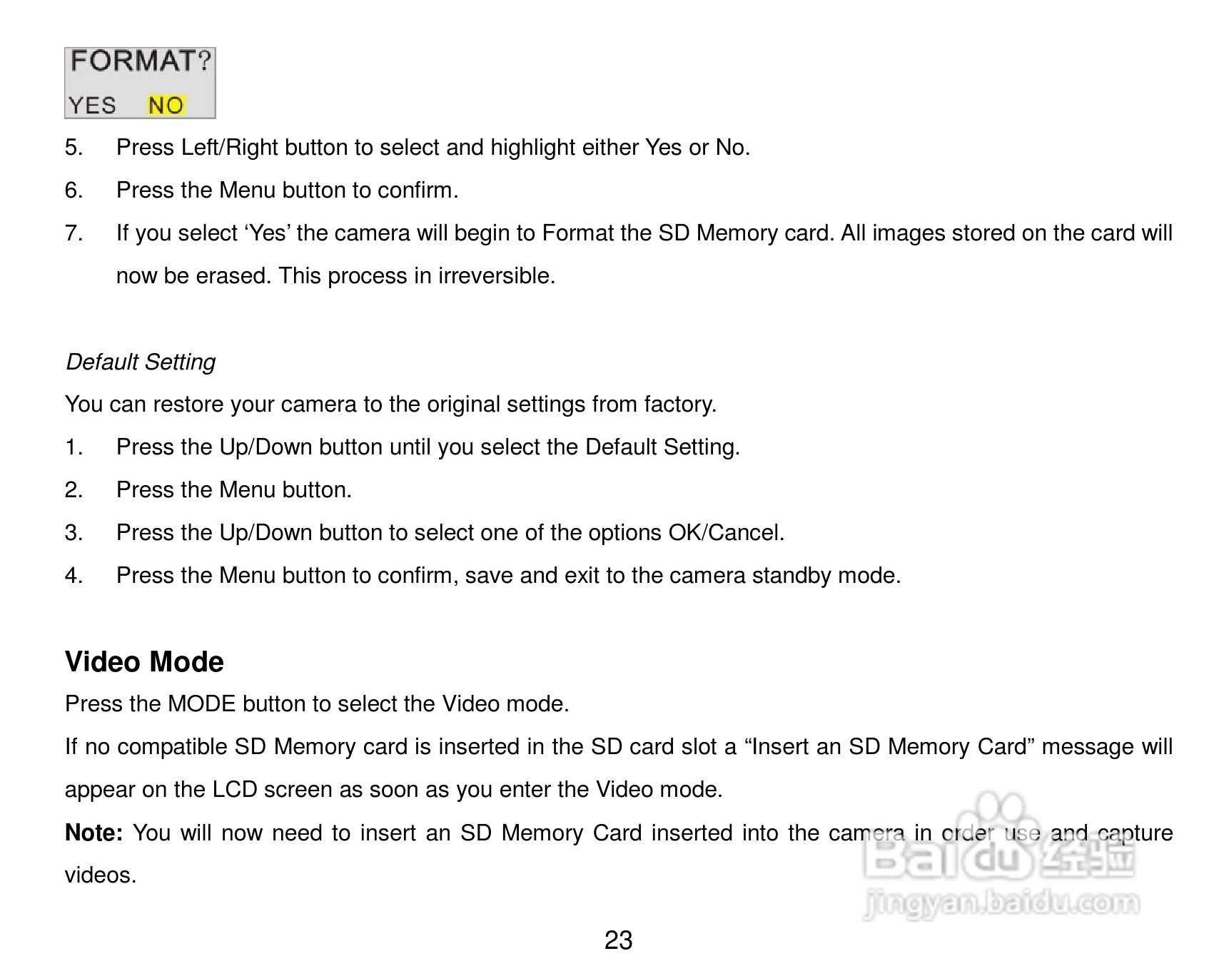 威达ViviCam 8018数码相机使用说明书:[3]