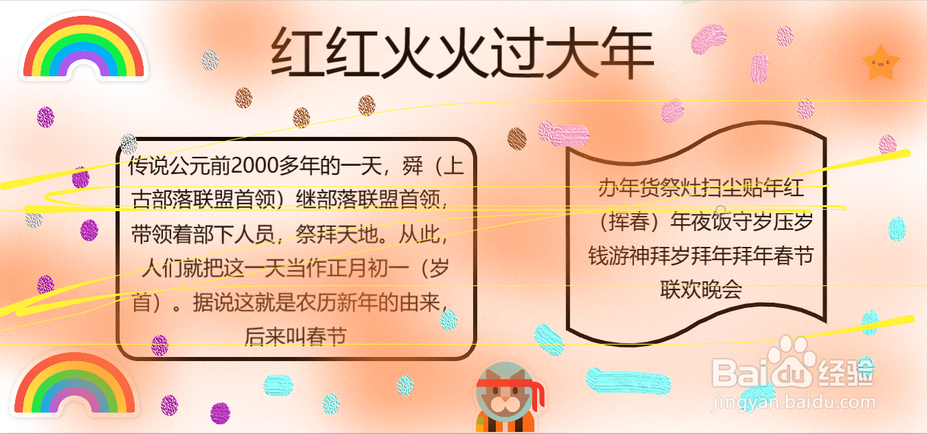 春节手抄报内容
