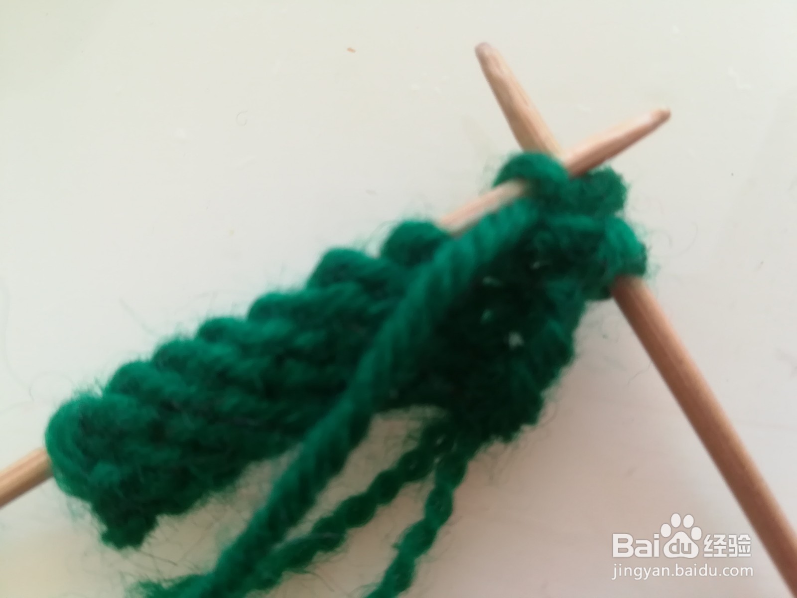 平针第二排怎么织