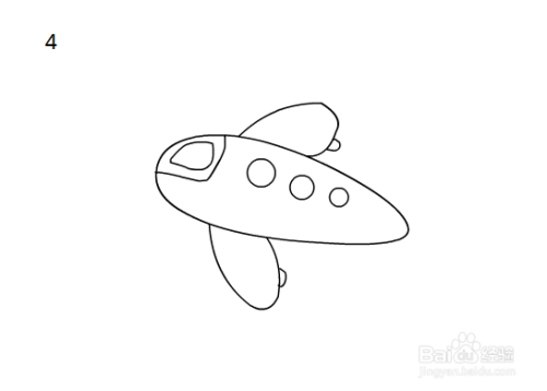 简单5步搞定客运飞机简笔画