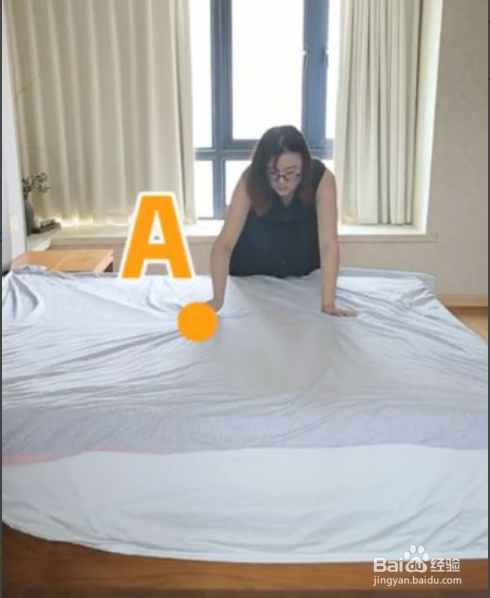 备用床床单折叠法图片