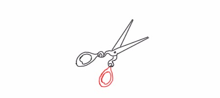 怎么画剪刀的简笔画