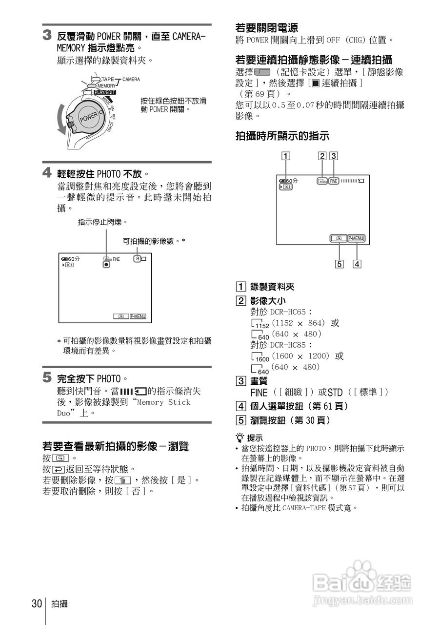 SONY索尼DCR-HC85数码摄像机说明书:[3]