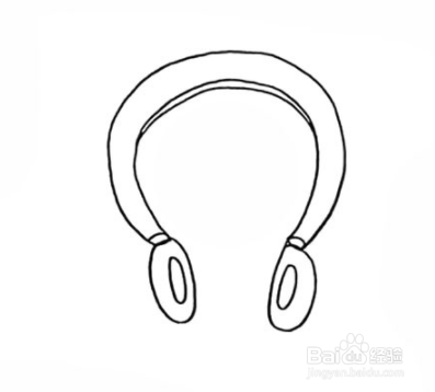 手绘简笔画之耳麦的画法