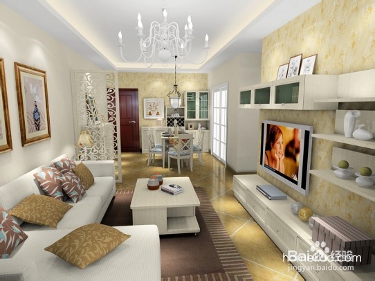 分享客厅跟餐厅的线帘隔断图片