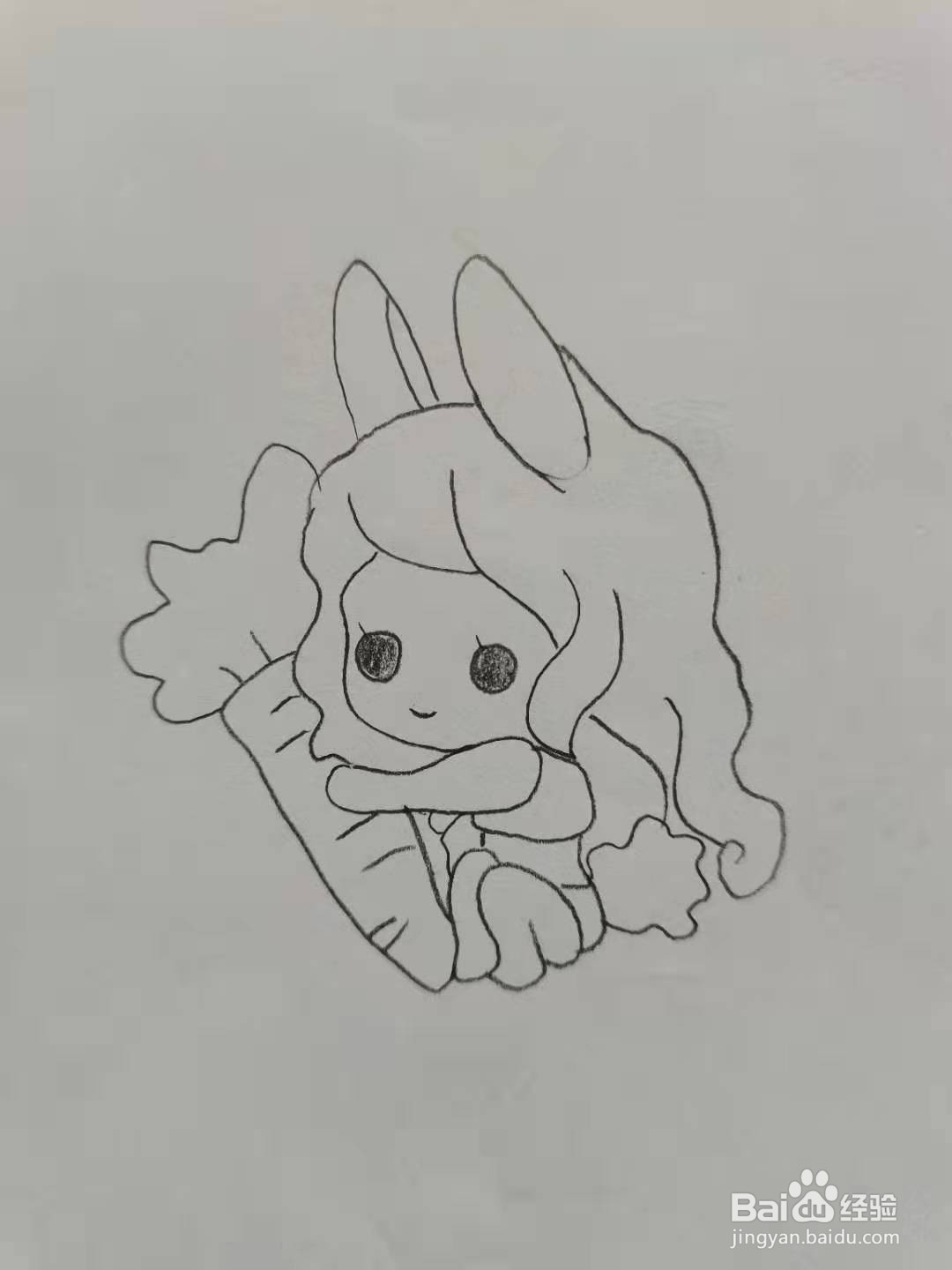 生肖兔公主怎么画