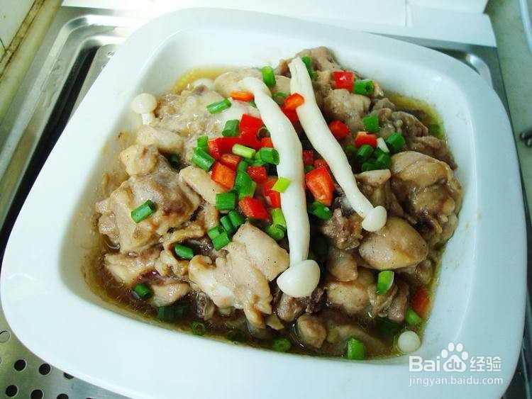 海鲜菇蒸鸡怎么做
