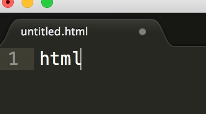 Sublime Text2 MAC版里怎么快熟创建网页骨架