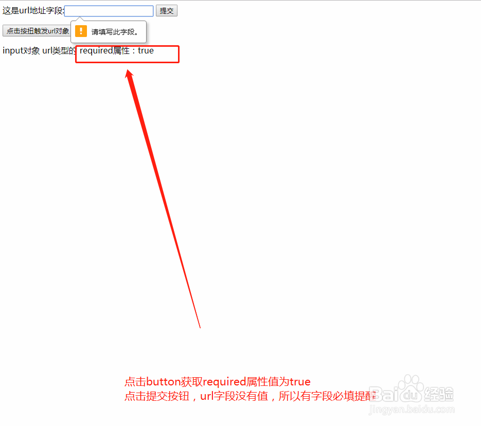 url对象如何使用required属性