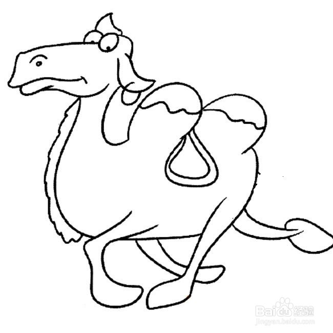 飞奔的骆驼简笔画