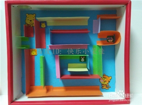 手工:利用各种盒子制作迷宫