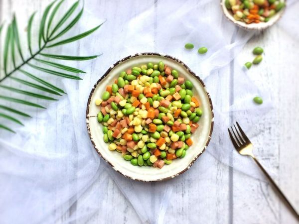 火腿玉米毛豆杂炒