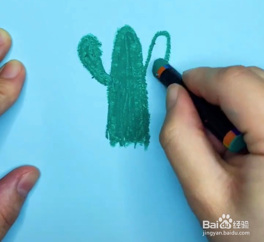 教你创意画仙人掌盆栽