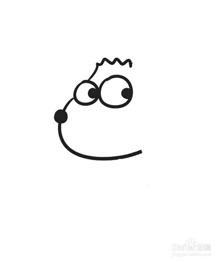 超酷的小狗简笔画 分步画法