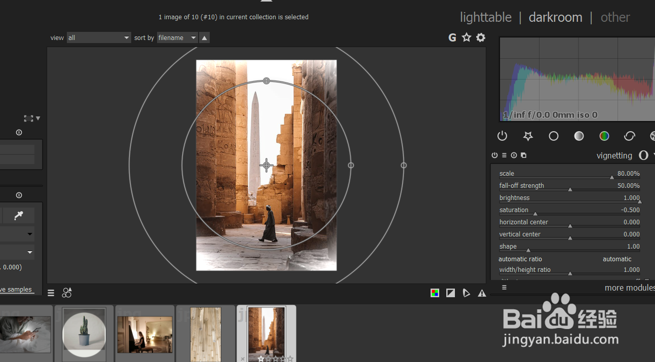 怎样用darktable修改图片的brightness？