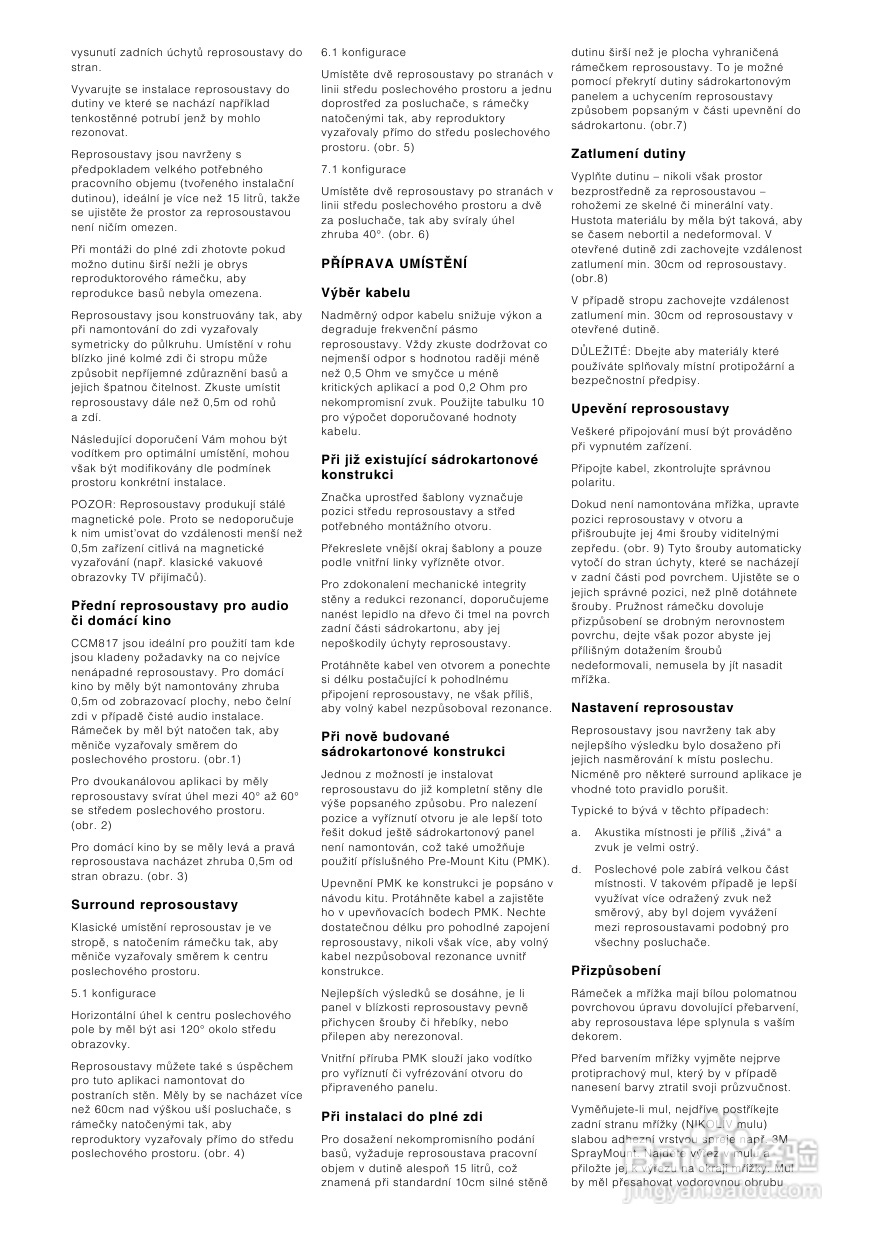 B&W 扬声器 CCM 817说明书:[2]