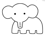 怎么画大象的简笔画