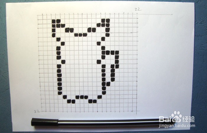 手绘黑白像素画教程