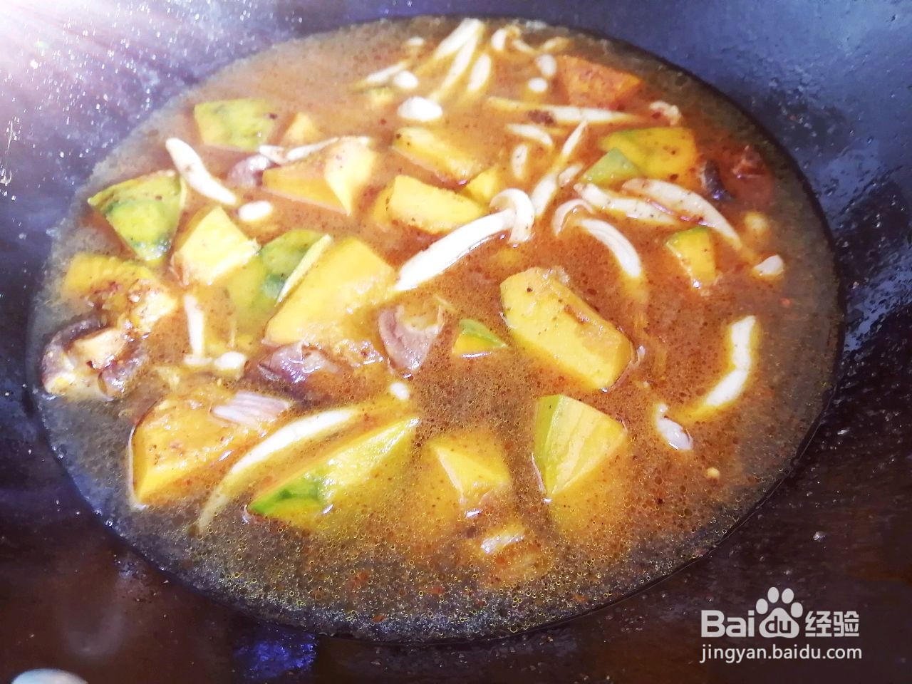 南瓜菌菇炖粉条