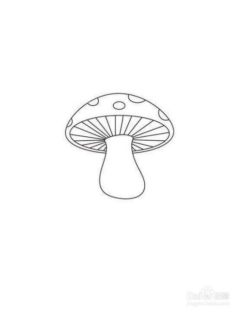 如何画蘑菇的简笔画