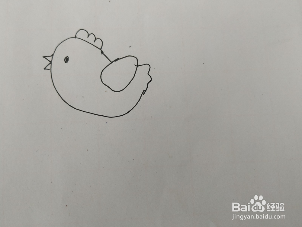 小鸡简笔画怎么画、怎么画可爱的小鸡