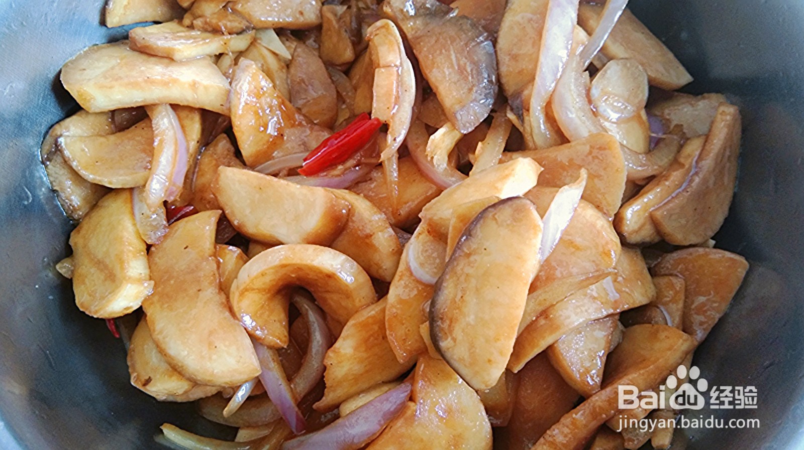 杏鲍菇炒洋葱