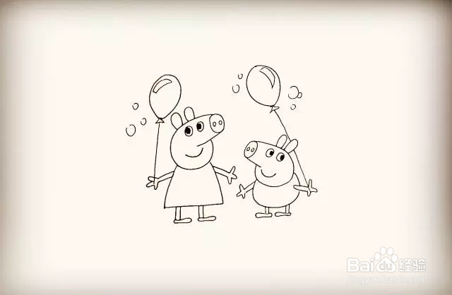 简笔画怎么画小猪佩奇?