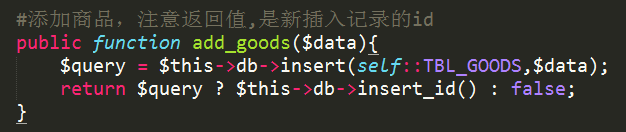 CI框架-完成商品添加动作