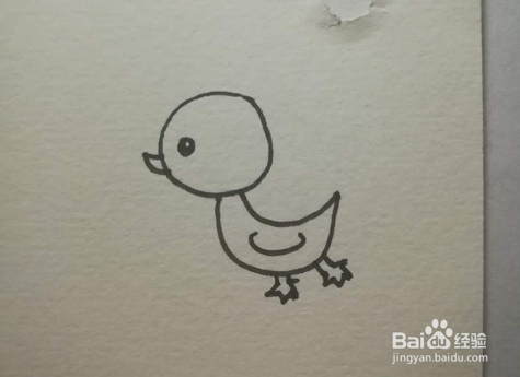 简笔画的小鸭子怎么画
