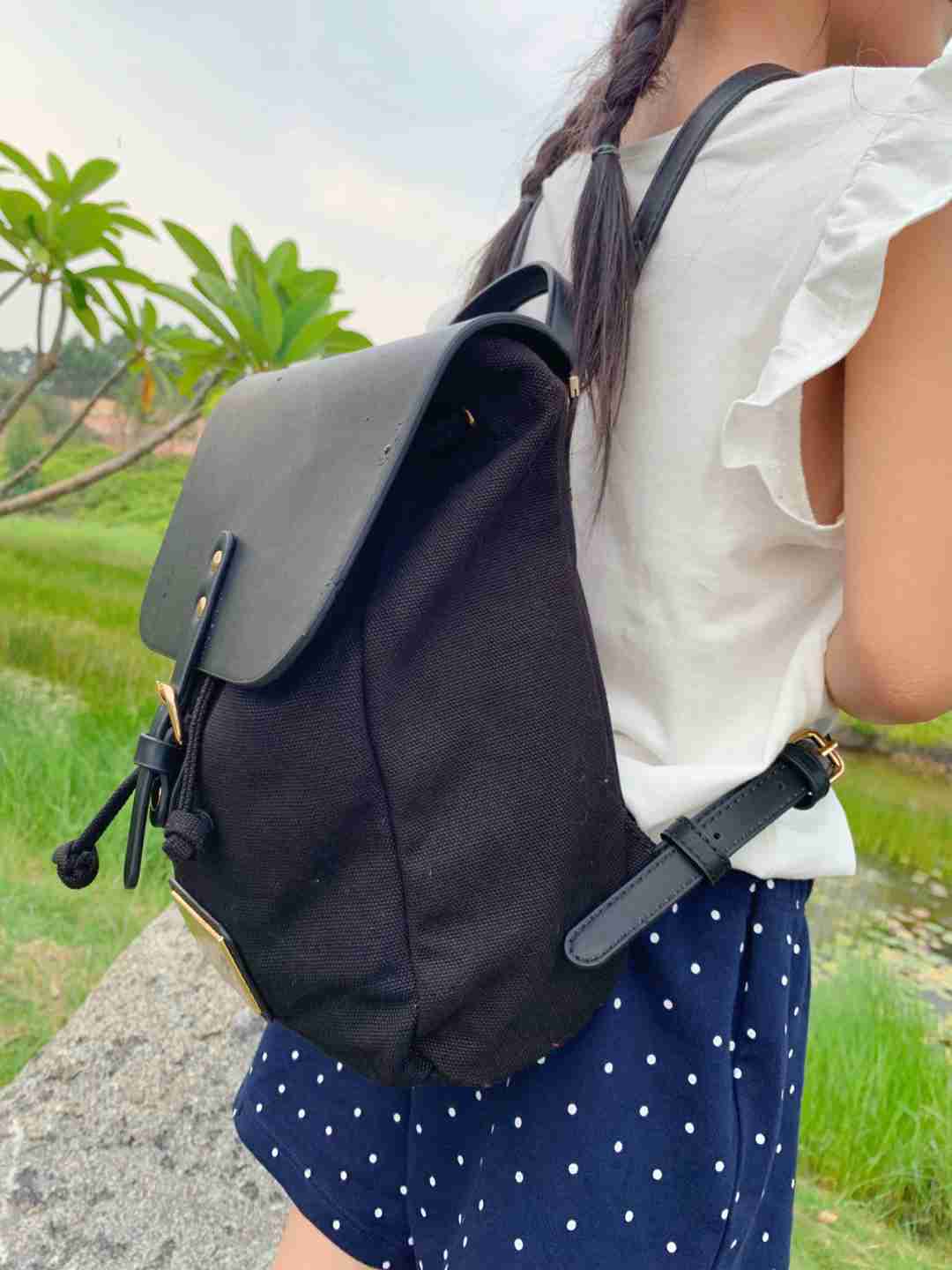 直男老公送的礼物，仙女双肩包包