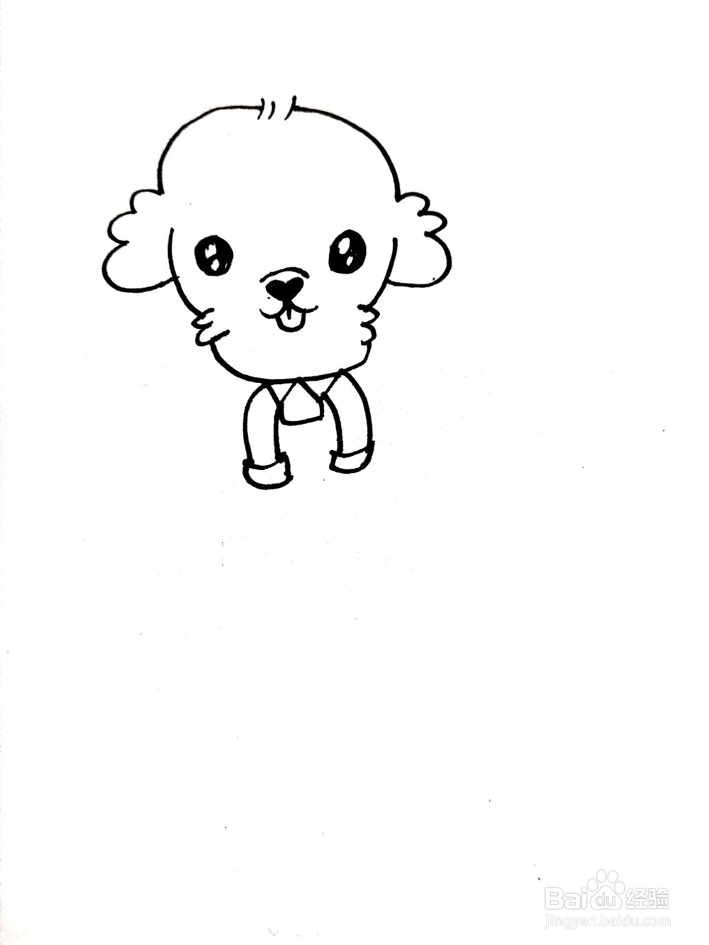 适合3-6岁的小泰迪幼儿简笔画