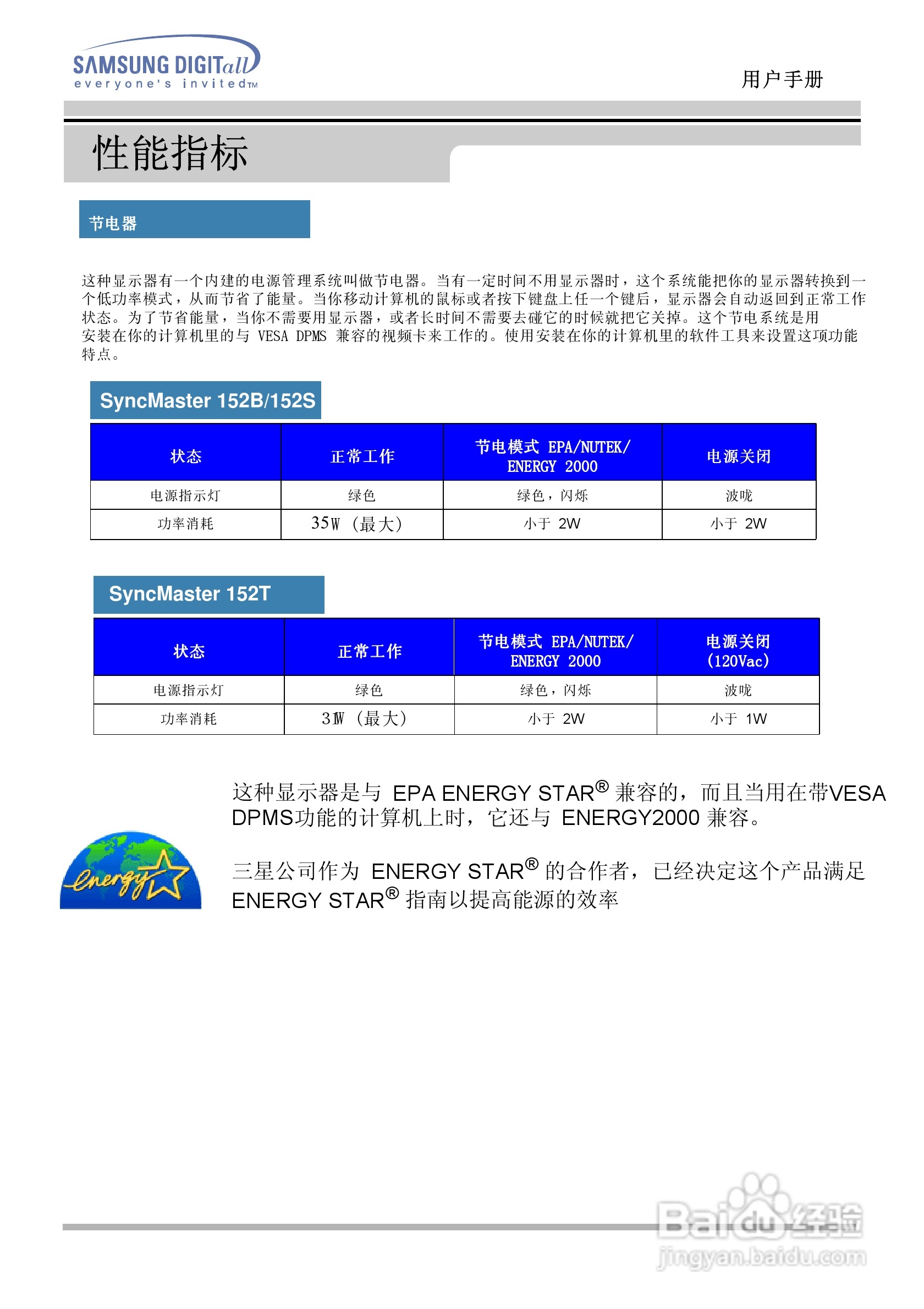 三星152B液晶显示器使用说明书:[4]