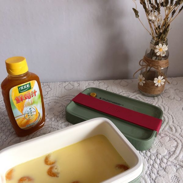 鸡汁虾仁蒸蛋羹