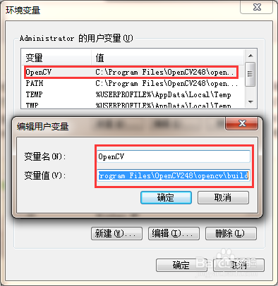 win7（64位）下vs2010配置OpenCV2.4.8