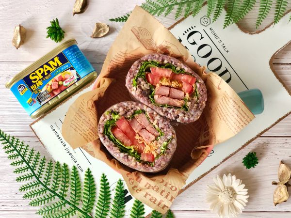 午餐肉杂粮饭团