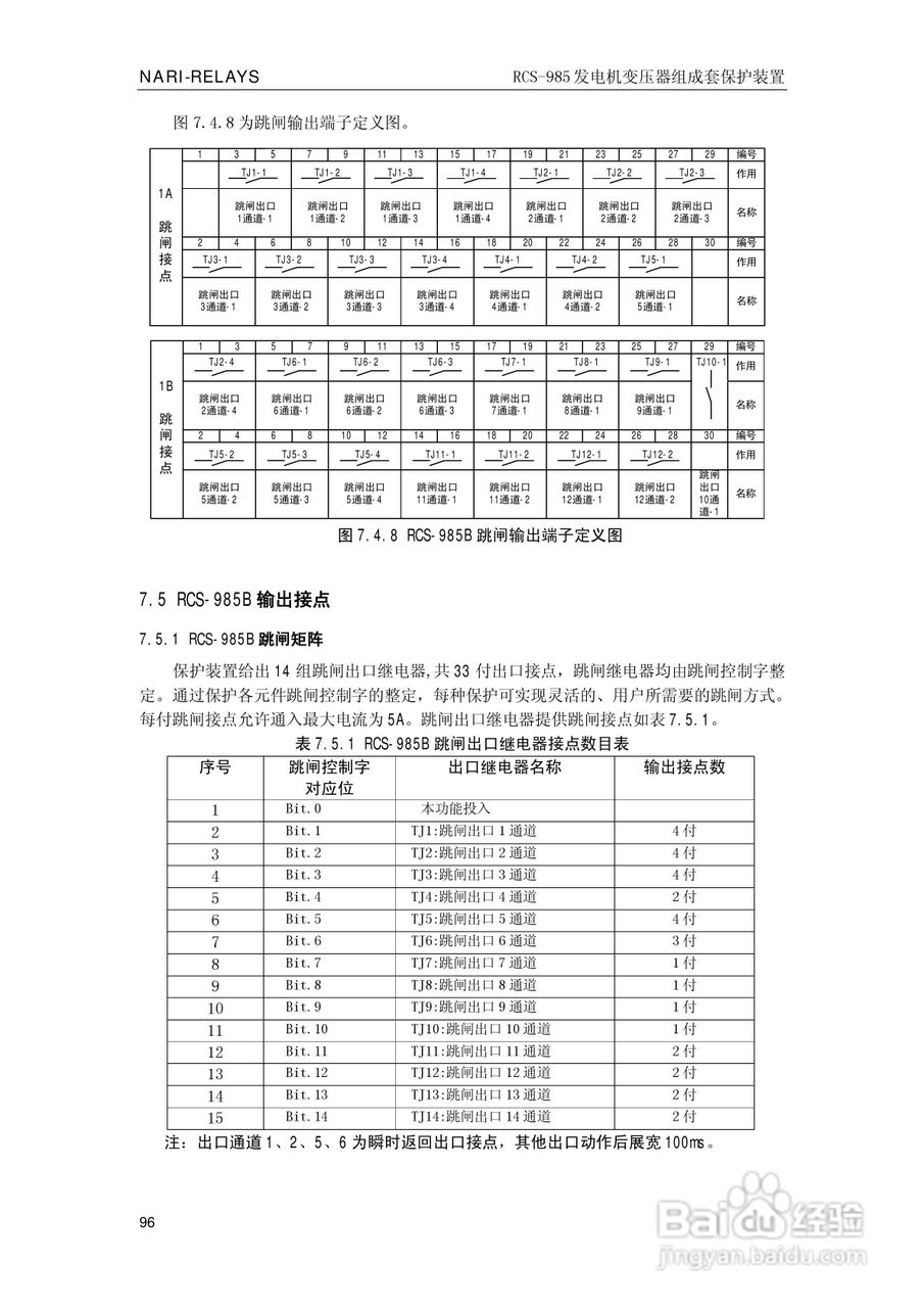 南瑞RCS-985G发电机变压器成套保护装置技术说明书:[11]