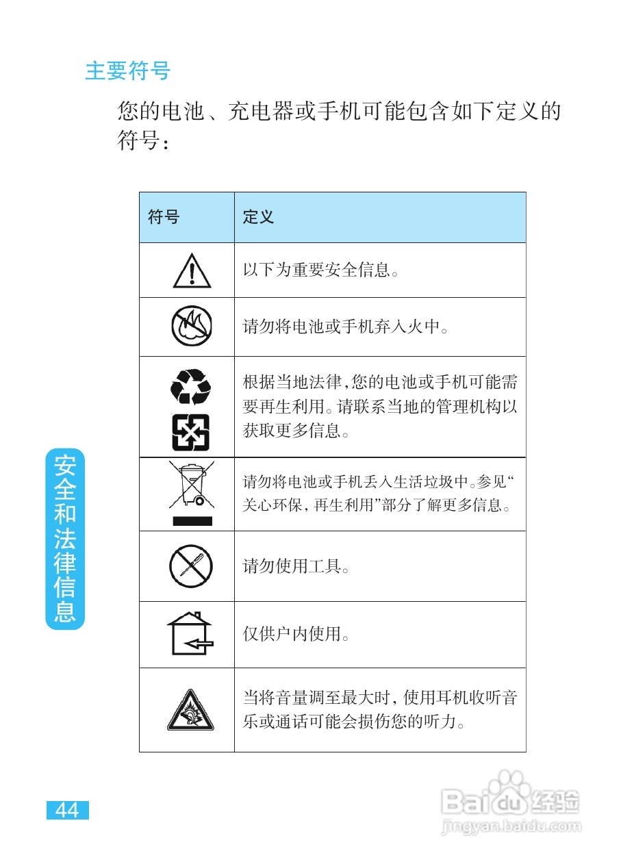 摩托罗拉EX212手机使用说明书:[5]