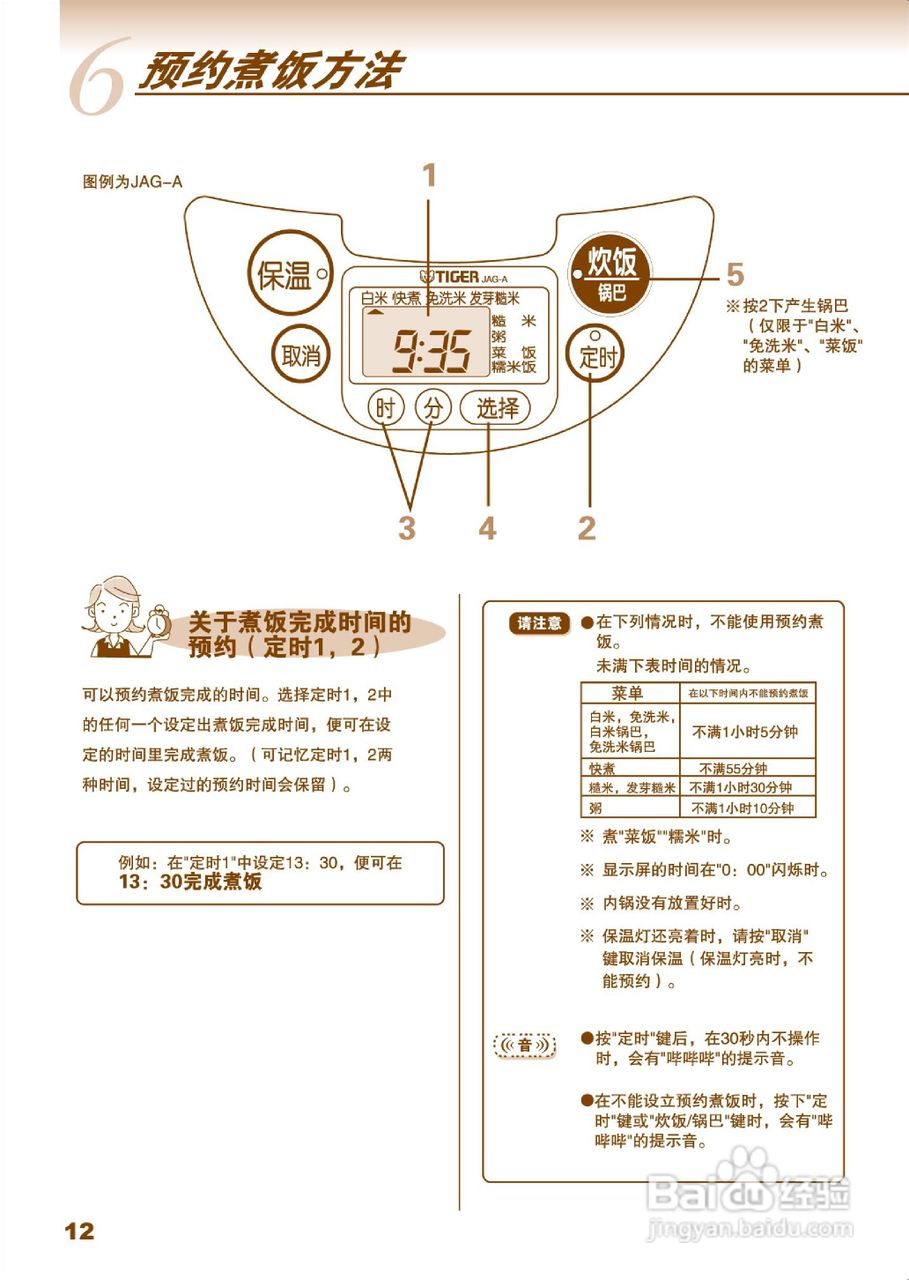 虎牌jag-a10c jag-a18c型微电脑电饭煲使用说明书[2]